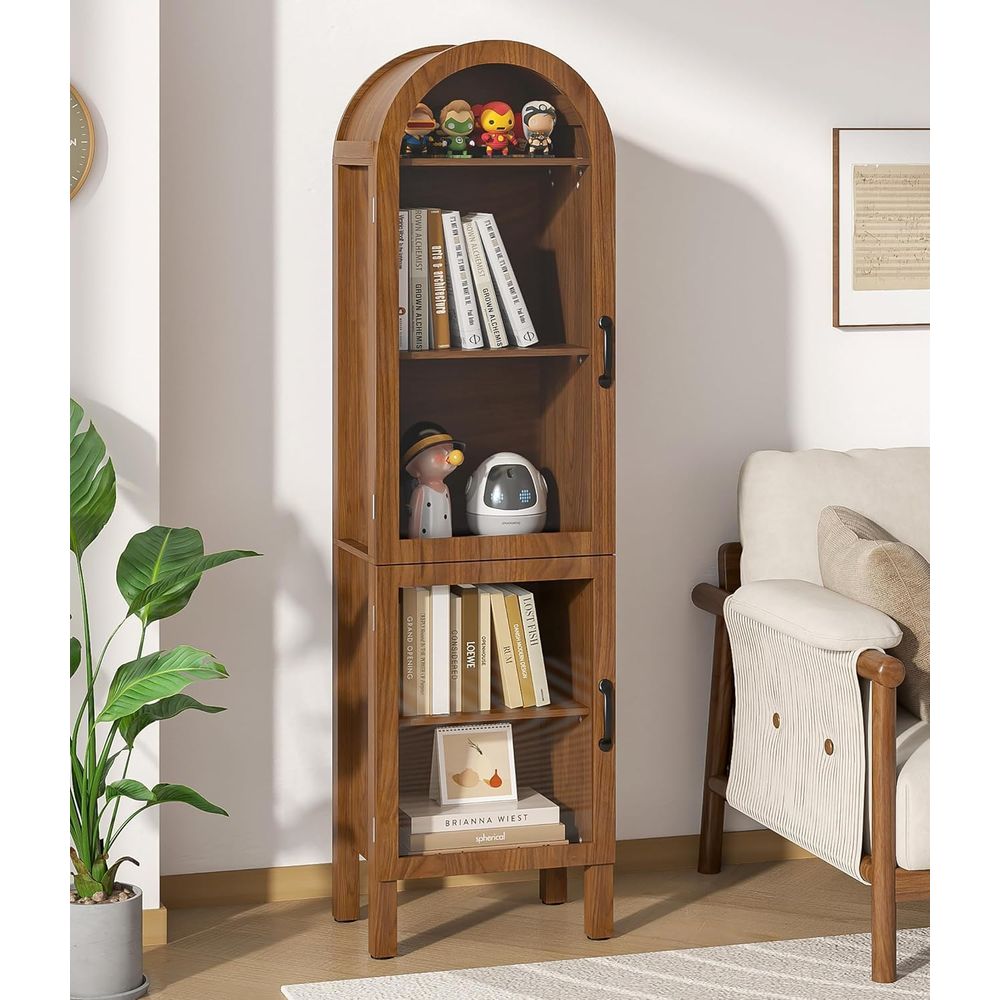 Storage - 64.17 in Tall Arched Display Cabinet