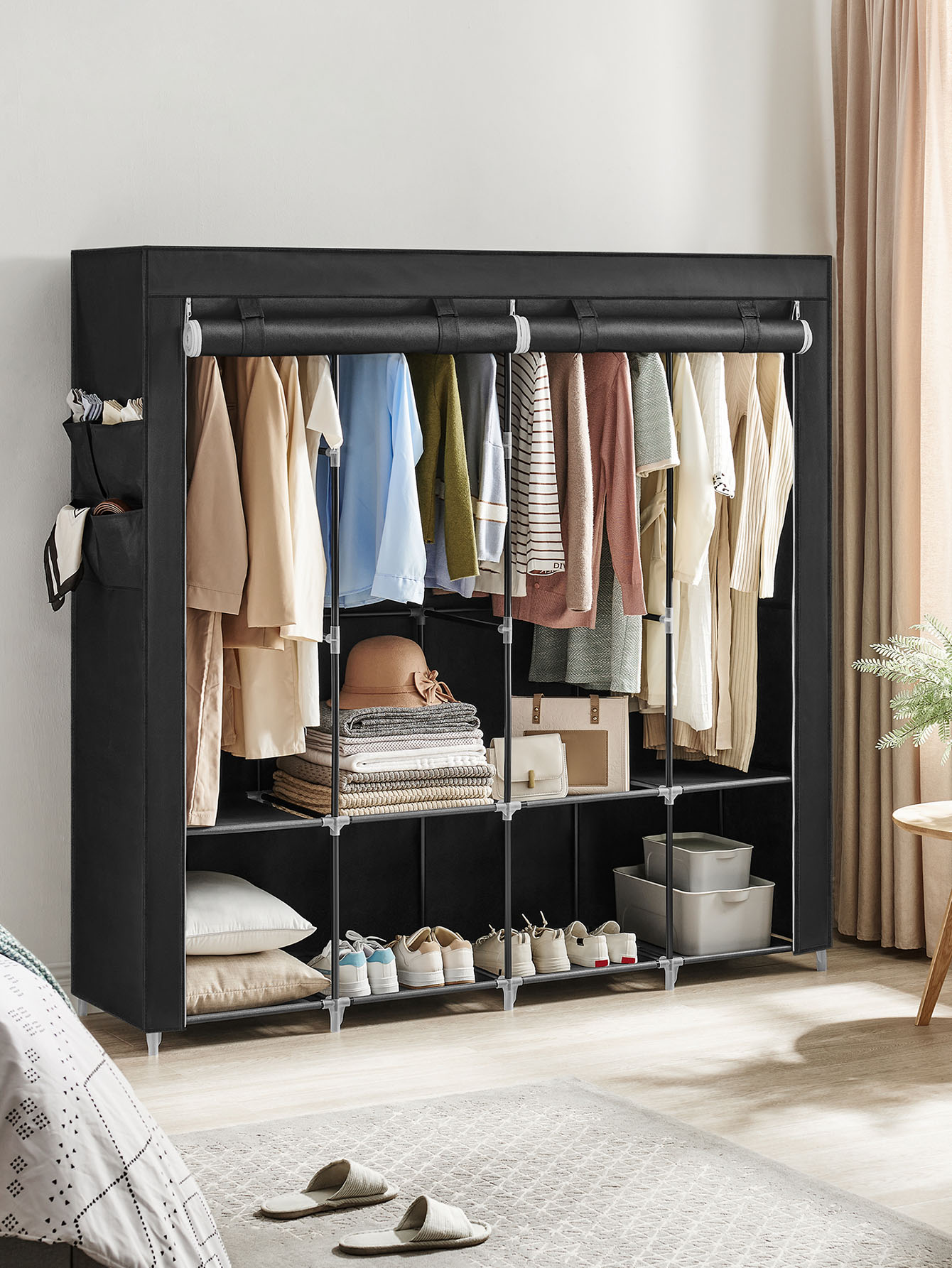 Wardrobe Closet Portable Fabric Cover - Portable Closet, Wardrobe Closet Organizer With