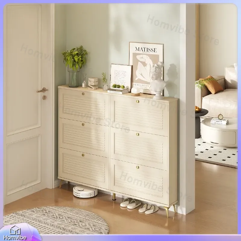 Shoe Rack Cabinet Narrow Entryway - Ultra Thin Shoe Cabinet Solid Wood
