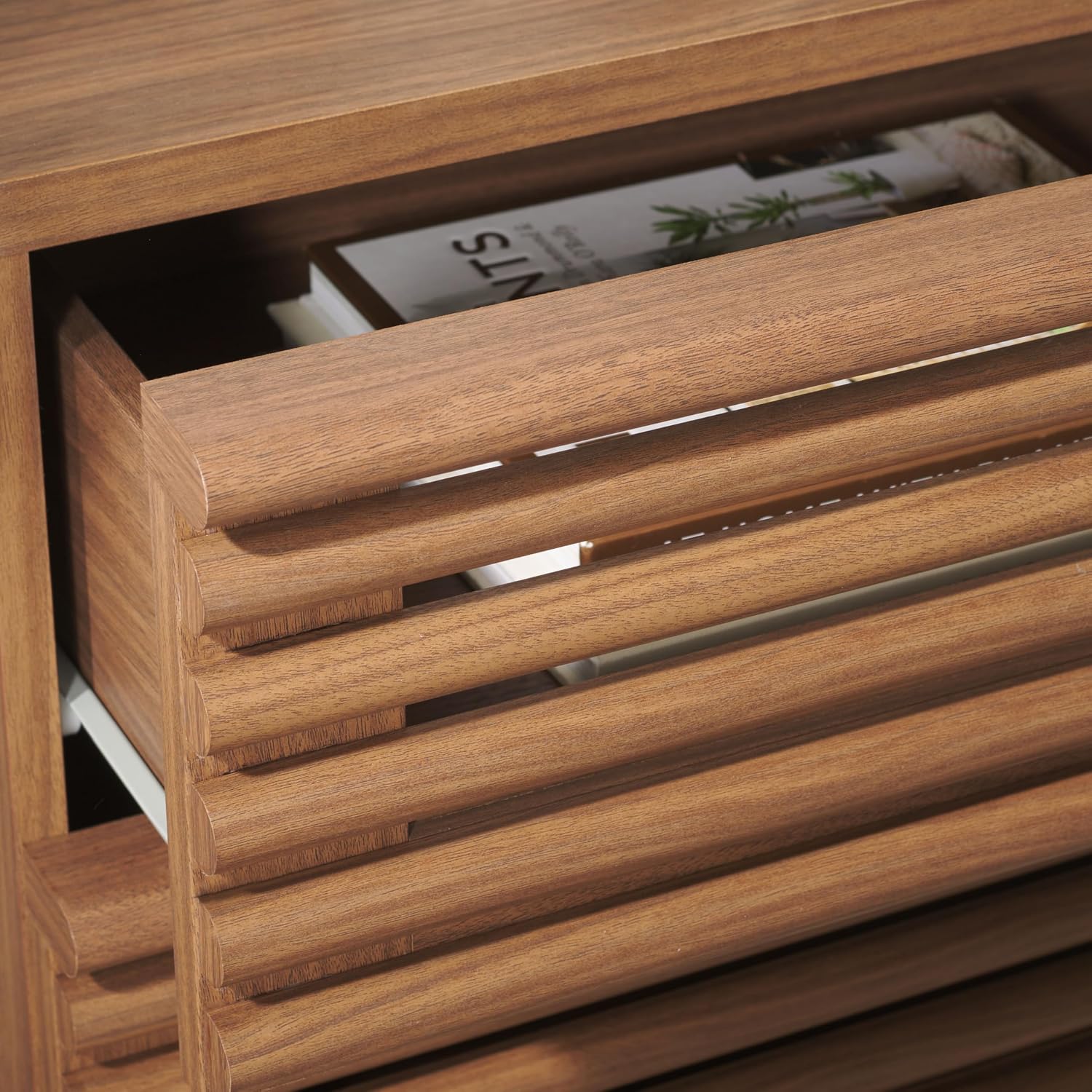 Averi Dark Walnut 2-Drawer Nig - đánh giá và giá Solid Wood Nightstand 2 Drawers
