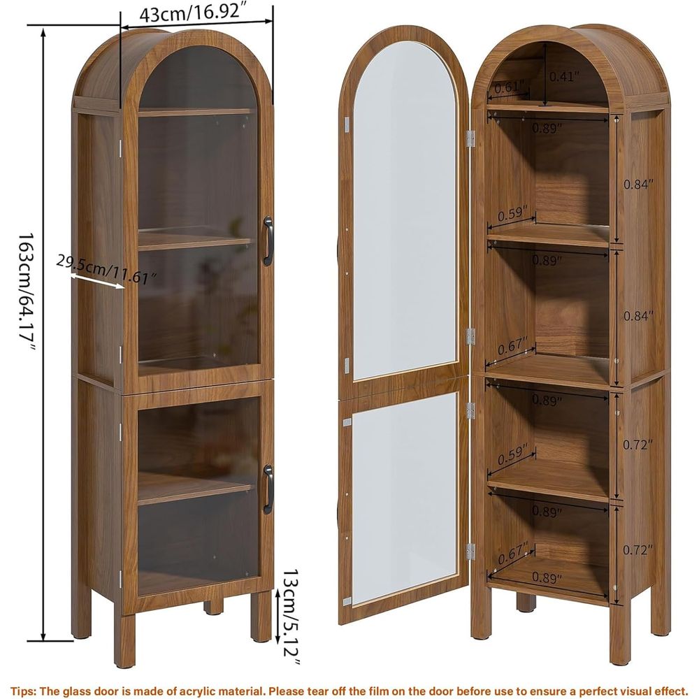 64.17 in Tall Arched Display C - đánh giá và giá Storage