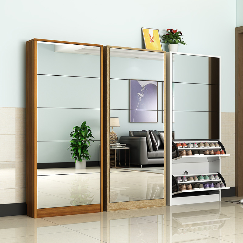 Modern Wooden Shoe Cabinet wit - đánh giá và giá Shoe Rack Cabinet Narrow Entryway