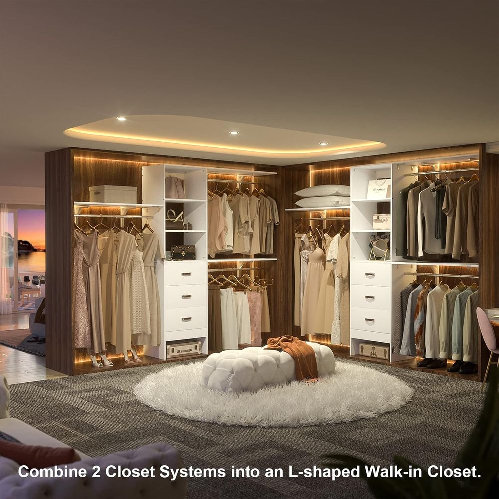 8T Closet System, 96'' Closet  - đánh giá và giá Bedroom Furniture