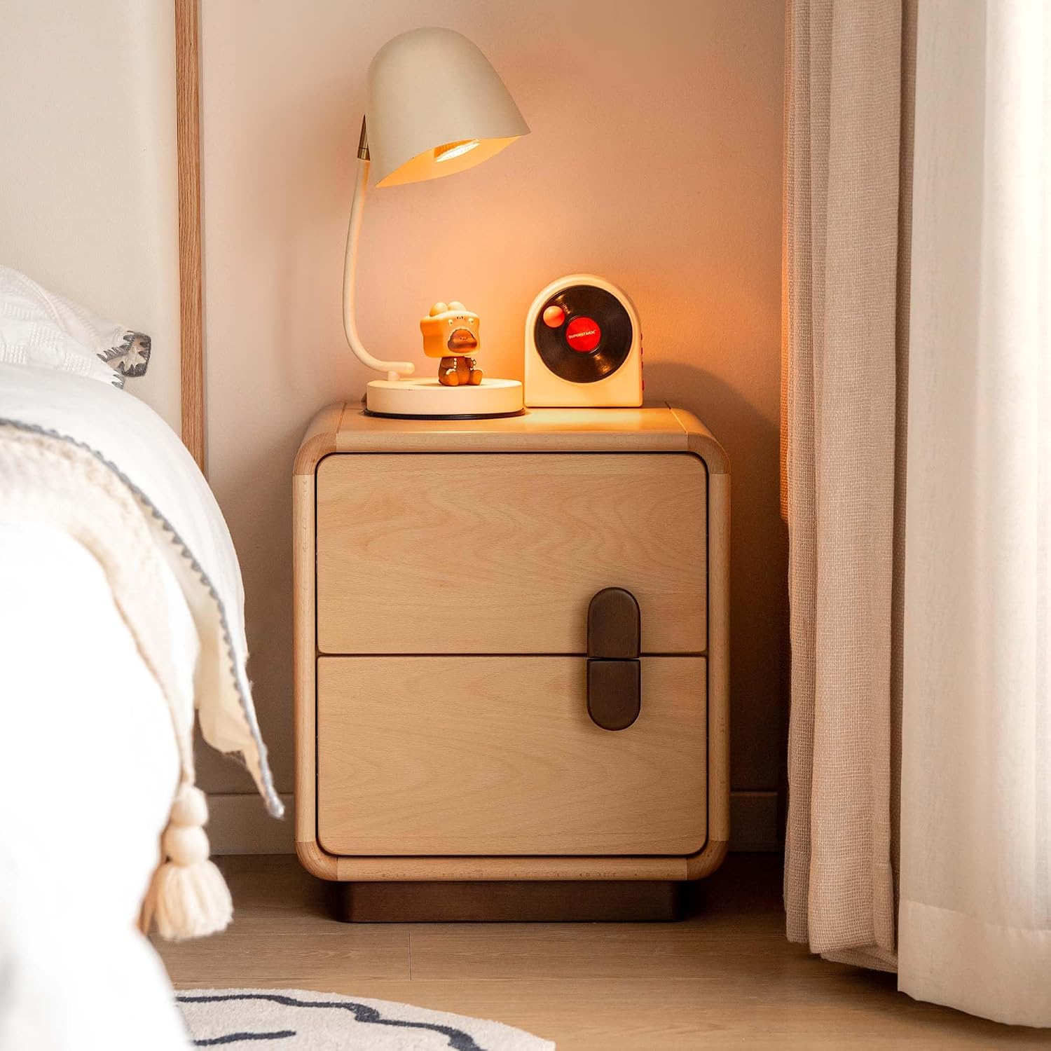 Solid Wood 2-Drawer Nightstand - đánh giá và giá Solid Wood Nightstand 2 Drawers