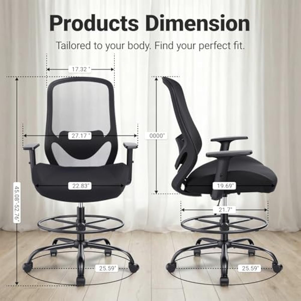 Ergonomic Tall Drafting Chair  - đánh giá và giá Chairs