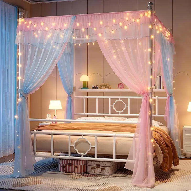 Queen Canopy Bed Frame with St - đánh giá và giá Canopy Bed Frame Metal Queen