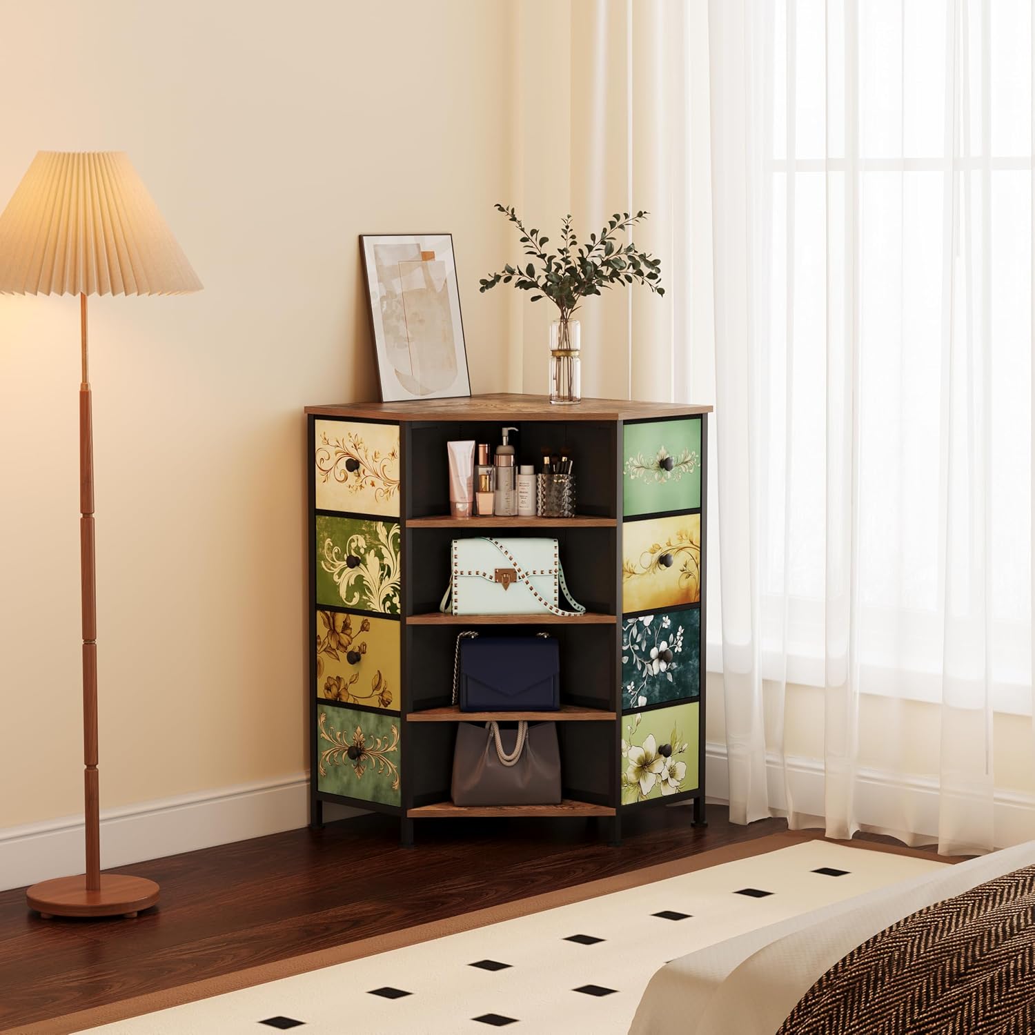 8 Drawer Corner Dresser With F - đánh giá và giá Bedroom Furniture