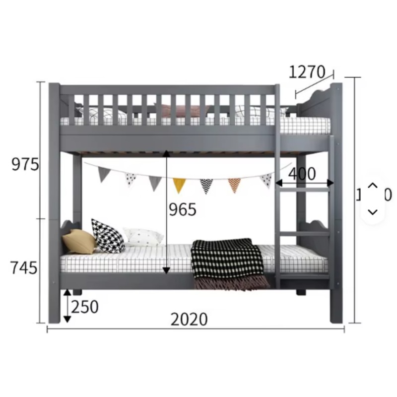 Hot Sell Furniture Double Bed  - đánh giá và giá Bunk Bed With Stairs And Slide