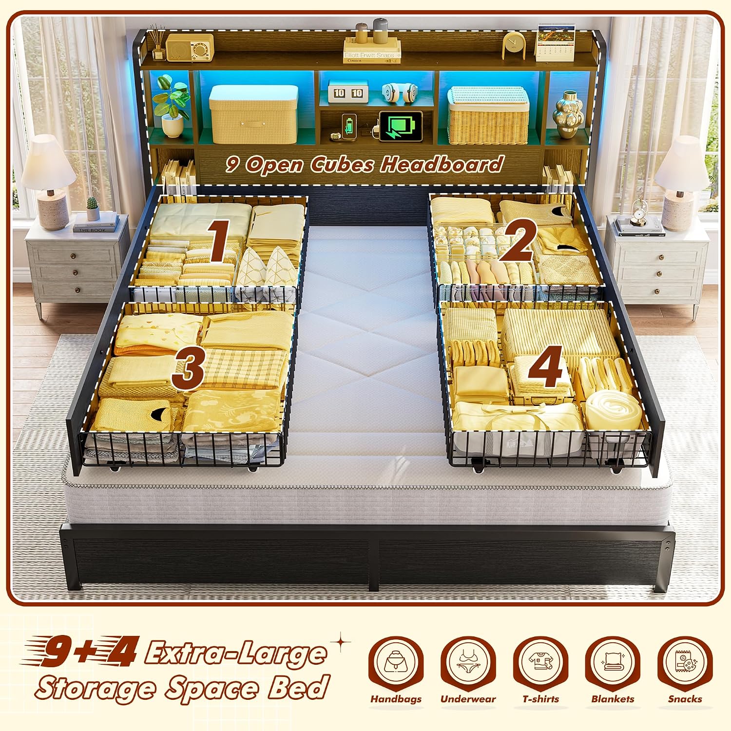 King Size Bed Frame Storage He - đánh giá và giá King Size Bed Frame With Storage Drawers