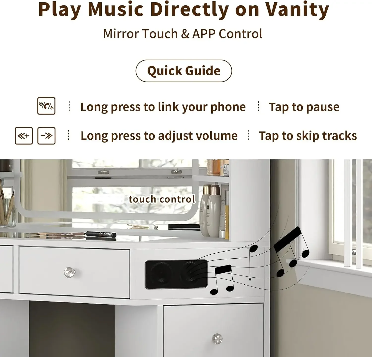 Corner Vanity Desk Speaker Dra - đánh giá và giá Dressing Table Vanity With Lighted Mirror