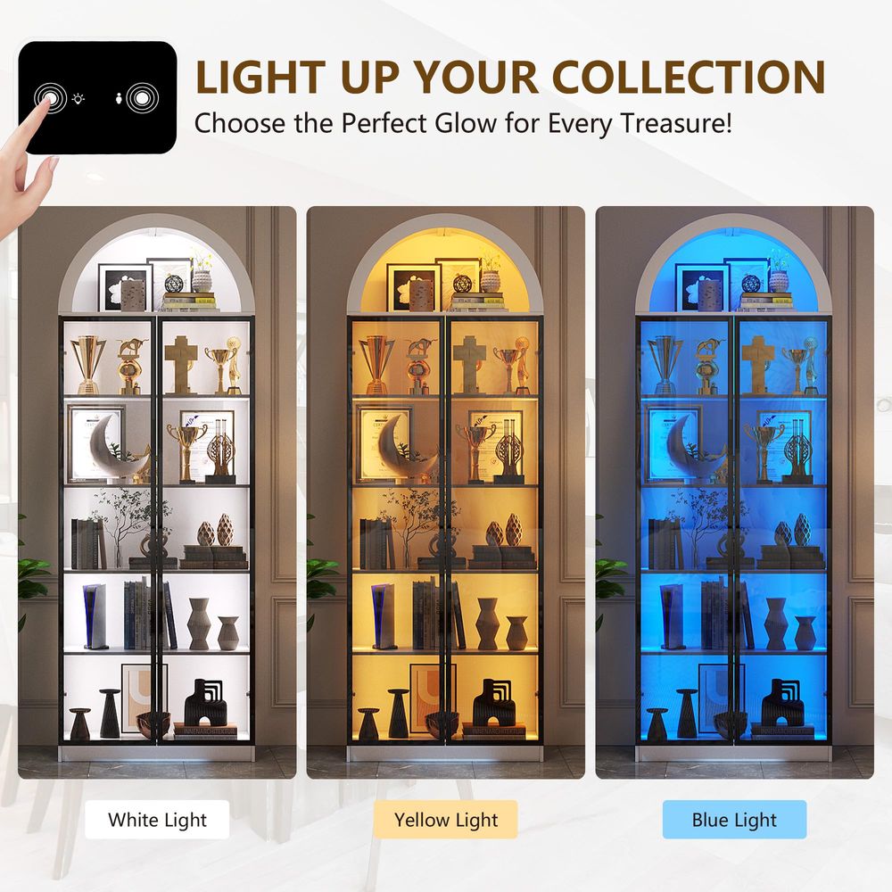 Display Cabinet with Doors and - đánh giá và giá Storage