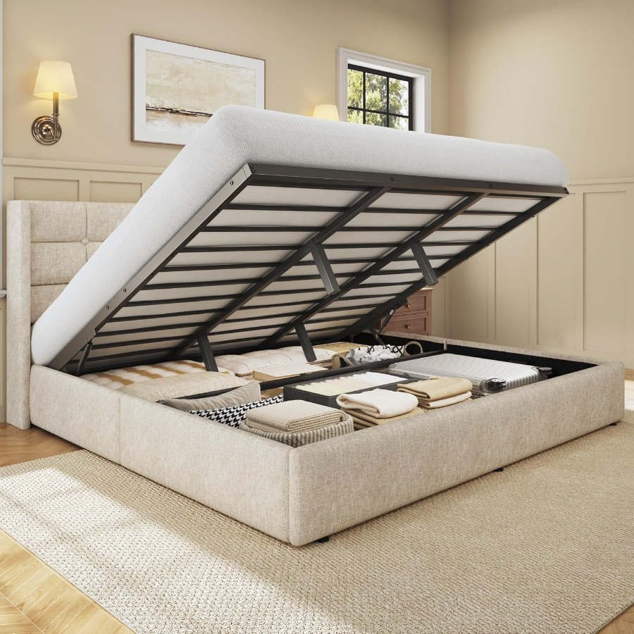 Size Lift Up Storage Bed Frame - đánh giá và giá Gas Lift Storage Bed Hydraulic