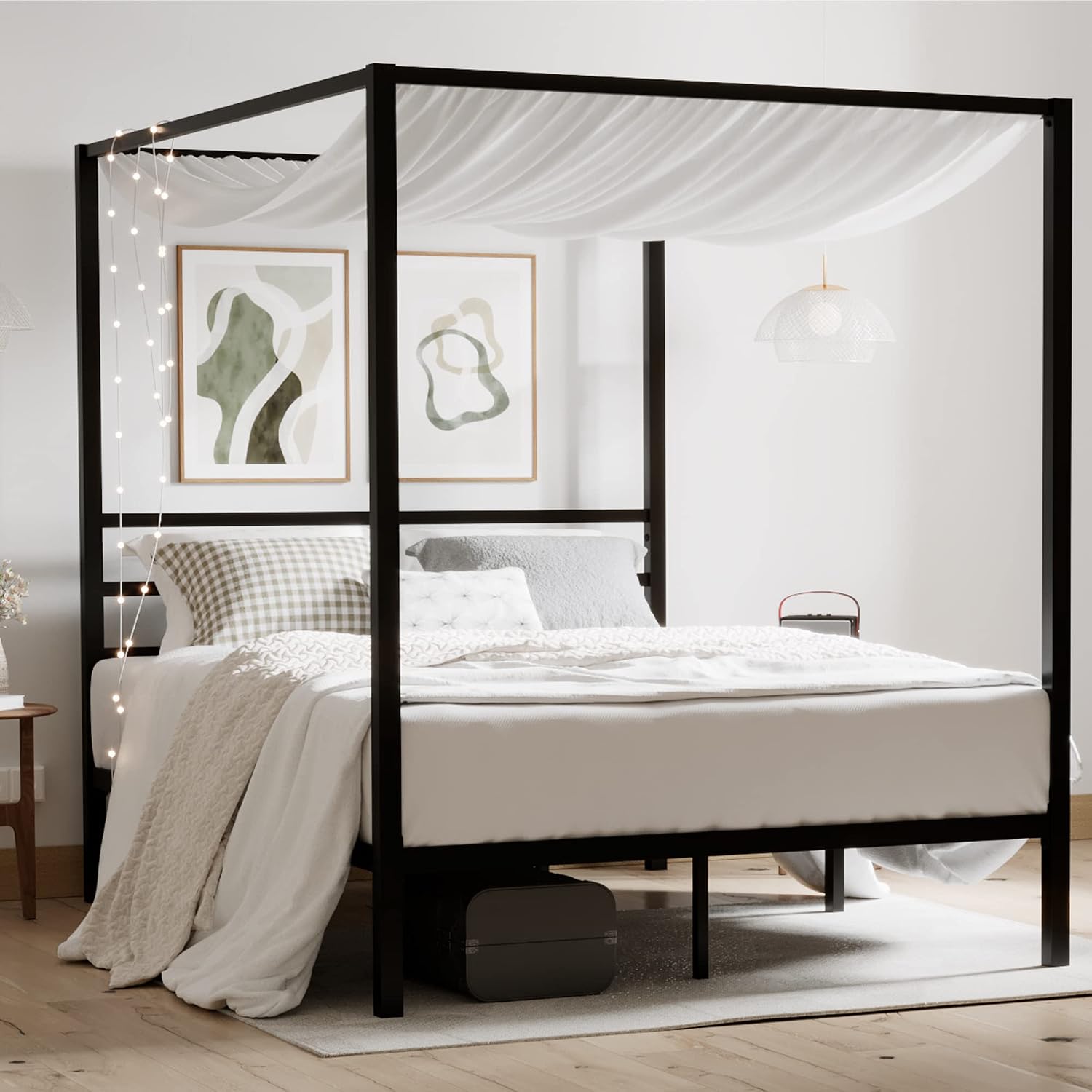 Queen Size Metal Canopy Bed Fr - đánh giá và giá Canopy Bed Frame Metal Queen