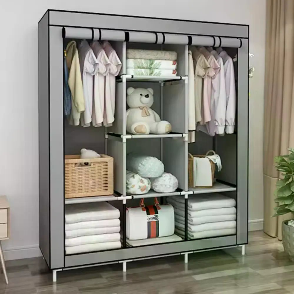 64-in Portable Covered Non-Wov - đánh giá và giá Wardrobe Closet Portable Fabric Cover